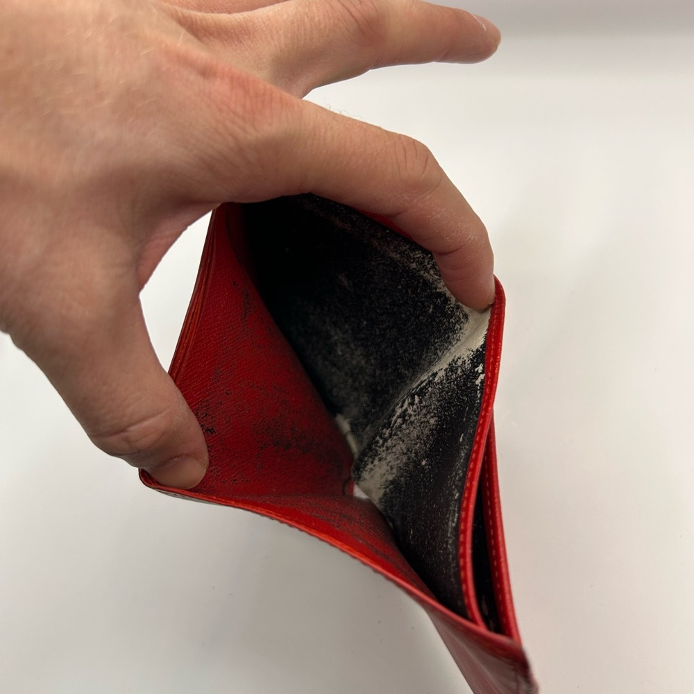 Louis Vuitton Red Leather Epi Wallet - Picture 7 of 9